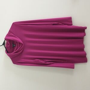 Eileen Fisher Vibrant Jewel Tone Tunic Length Cowl Neck Large